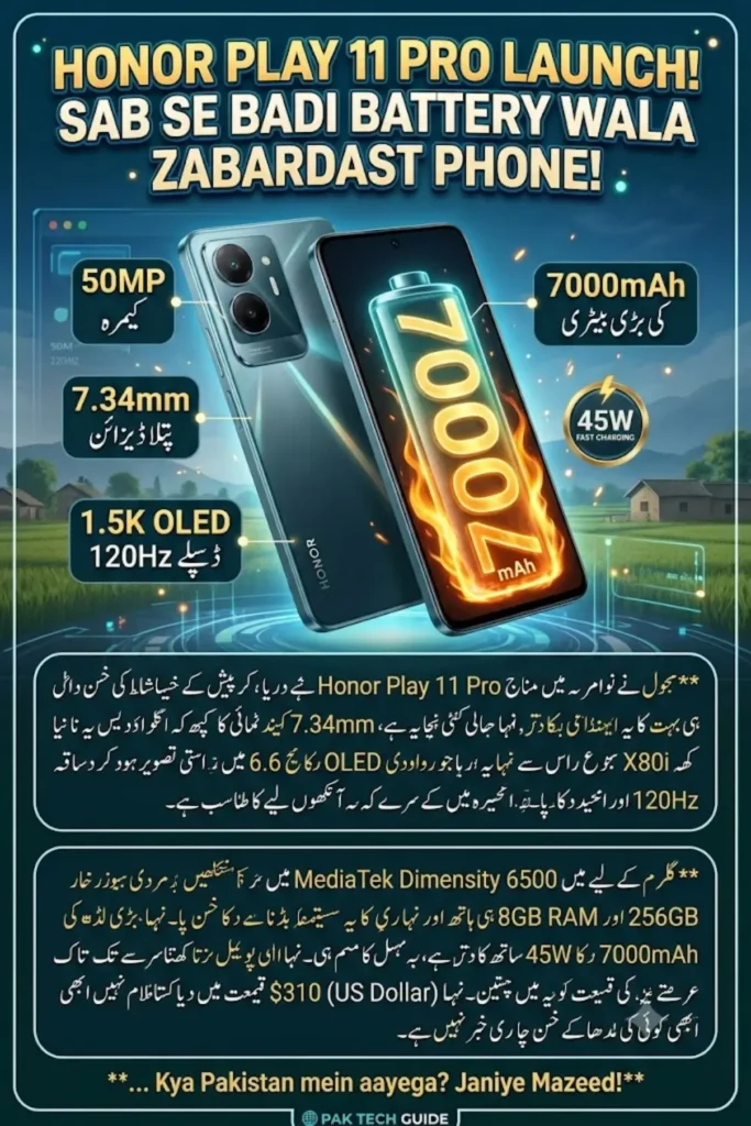 Honor Play 11 Pro launched, new phone with 7000mAh battery introduced